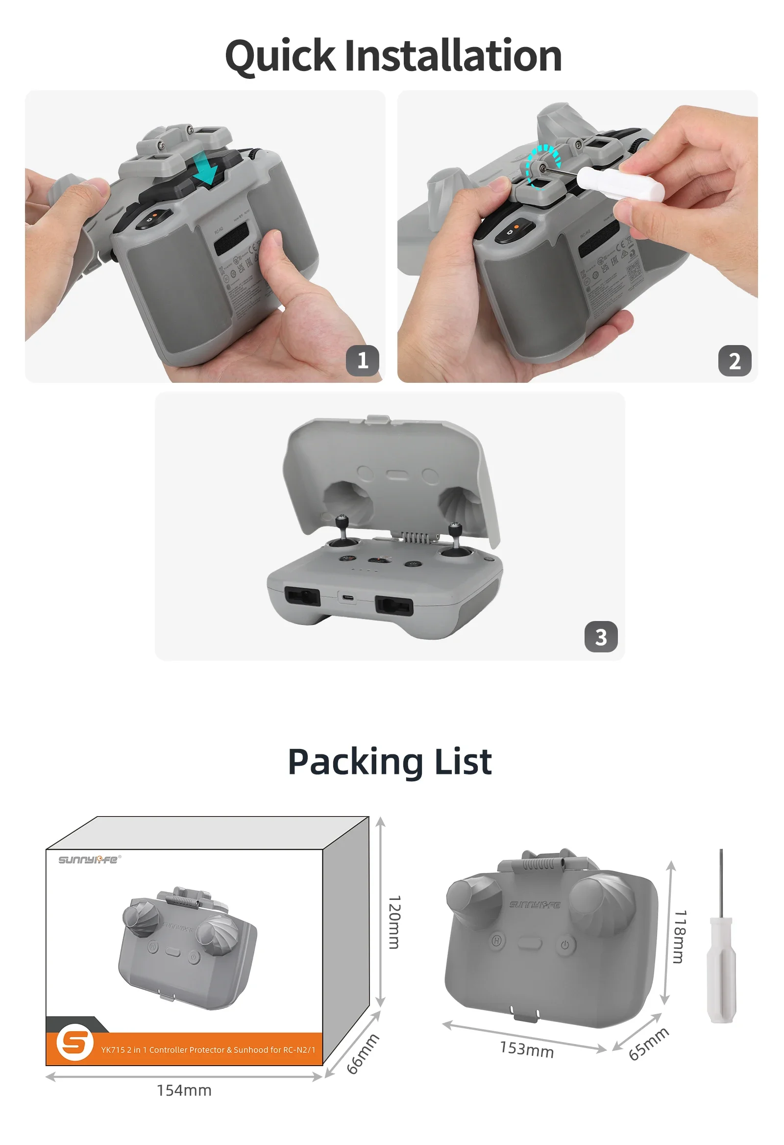 2 in 1 Controller Protector Su - Drone Controller Hood 评论和价格